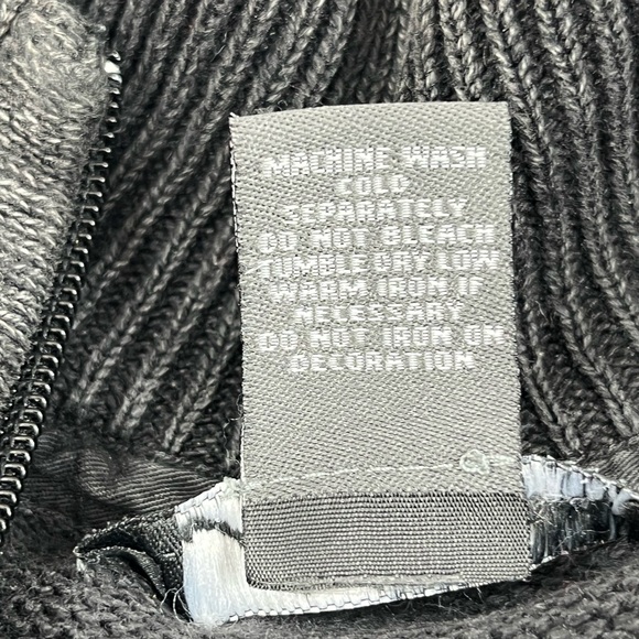 Method 1/4 Zip Shoulder Patch Men’s Faded Charcoal Gray Knit Sweater Size L - Picture 5 of 11